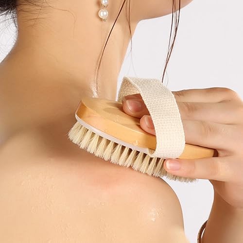 Miniatura 3 de Cepillo de ducha con mango largo, limpiador de espalda para ducha, tratamiento exfoliante y celulitis, drenaje linfático y mejora de la circulación