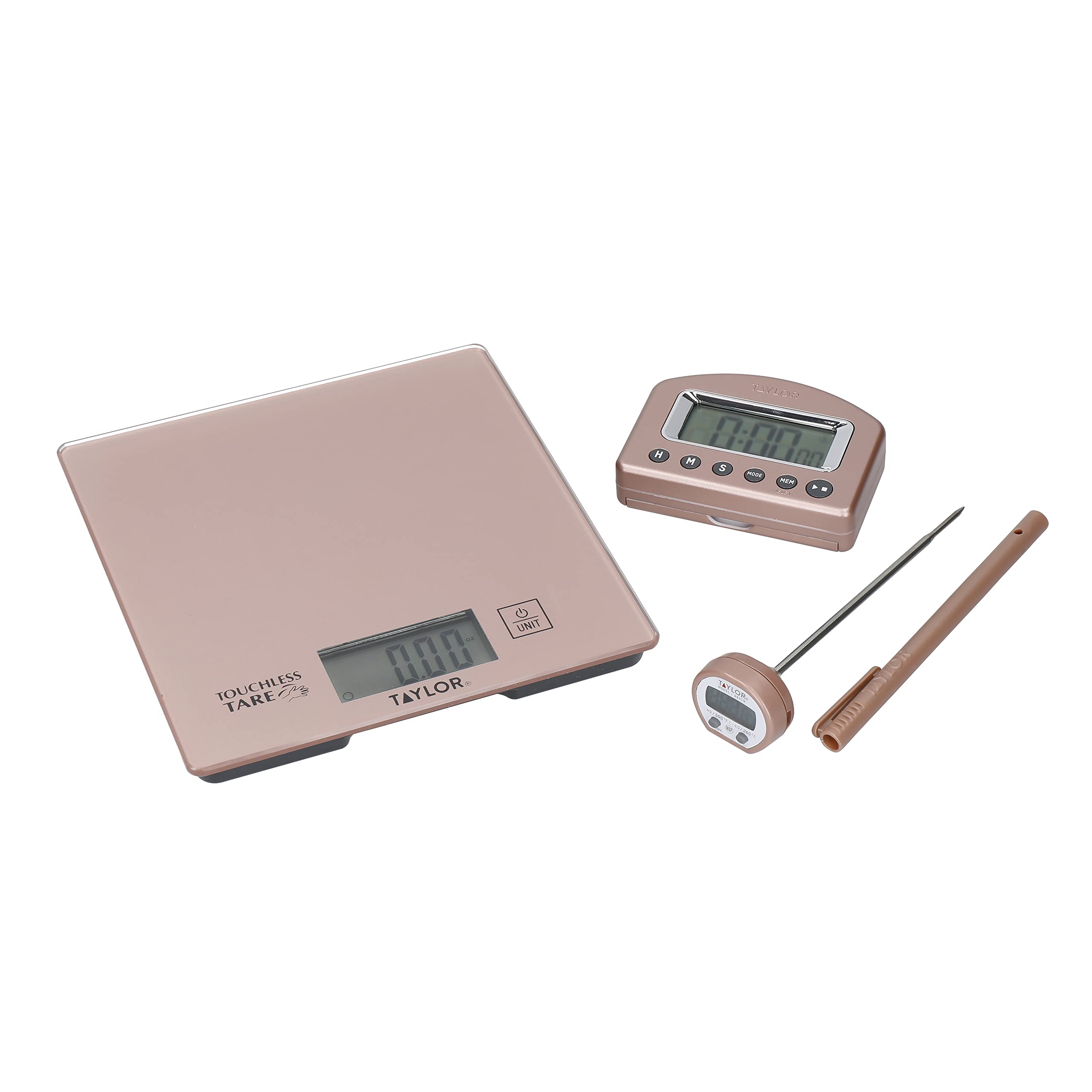 B&Q -  Pro 3-Piece Rose Gold Kitchen Measuring Set In Gift Box