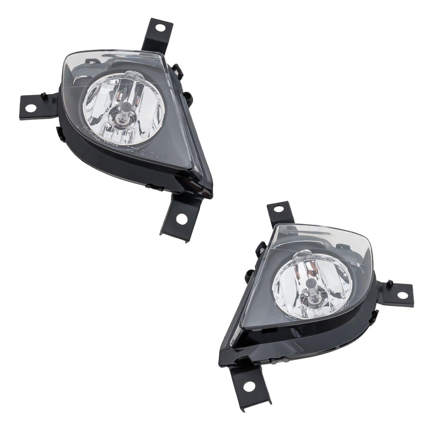 Juego De 2 Embellecedores De Luces Antiniebla Para BMW 328 Sedán 2012-2015 - Color Negro Texturizado