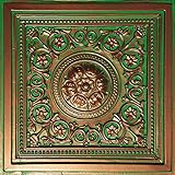 Antique Ceilings Majesty Emerald Copper Decorative PVC Ceiling Tile (1) - 24