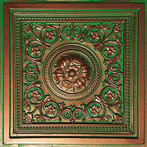 Antique Ceilings Majesty Emerald Copper Decorative PVC Ceiling Tile (1)