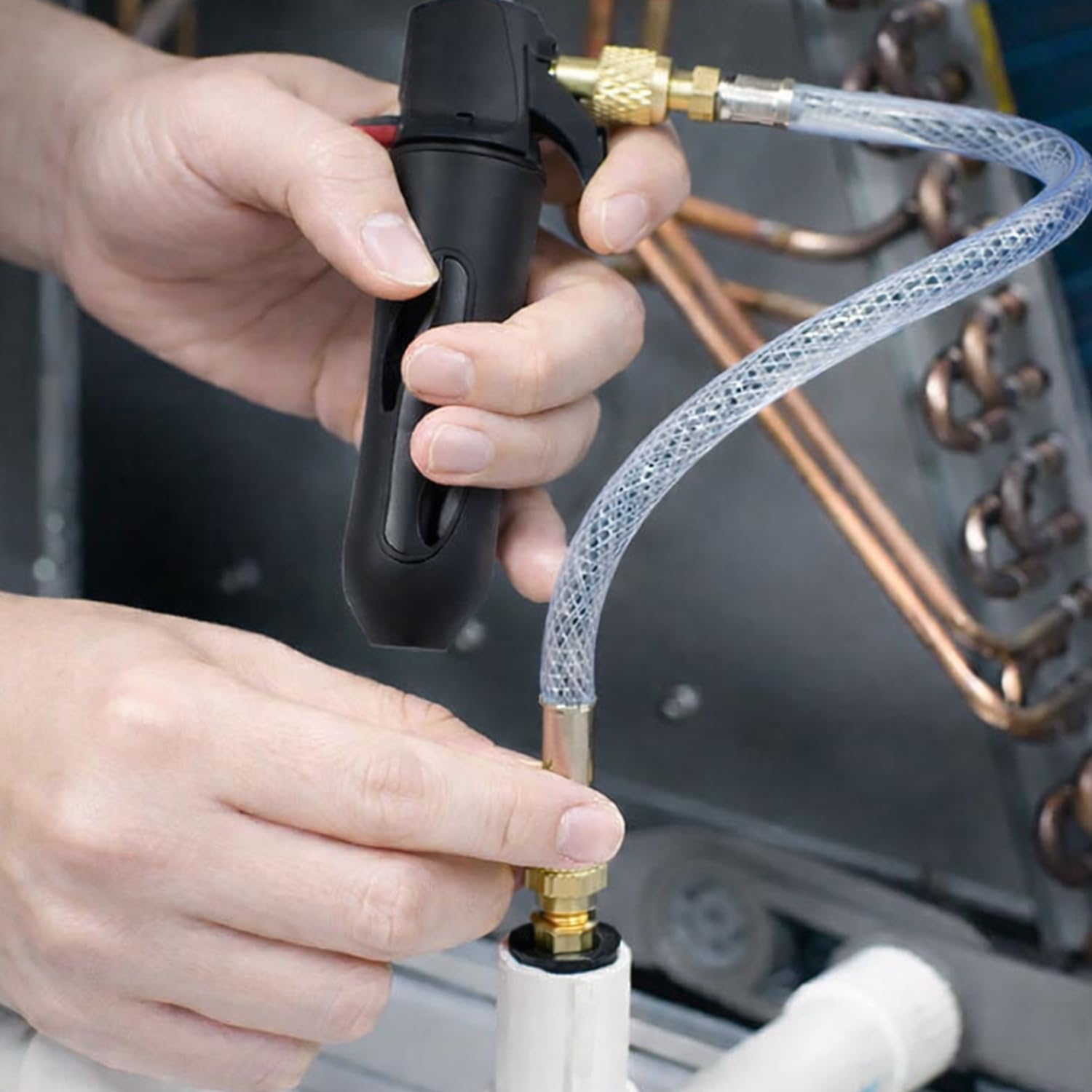 Errecom Drain Shot, Pistola Pulizia Scarico Condensa Climatizzatori – Professionale, Leggera e Portatile sblocca gli scarichi condensa ostruiti, Cartuccia CO2 da 16 g inclusa
