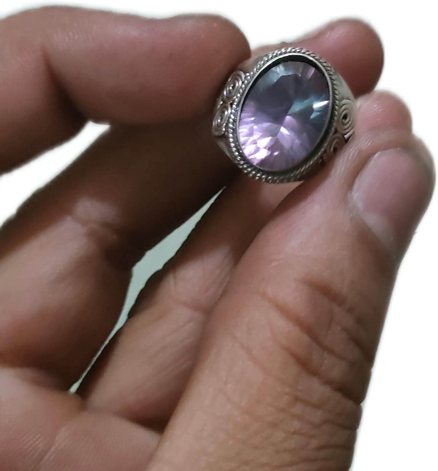 Genuine Moonstone Ring, 925 Silver Ring, Statement Oval Ring, Healing Crystal, Promise Ring, Artisan Ring, Boho Style, Mermaid Gift For Her/Him