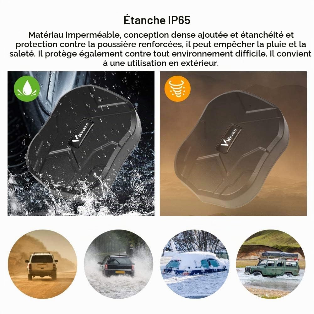 4G Traceur GPS Sans Abonnement LTE, TK905B Tracker GPS Voiture Aimanté 10000mAh, 80 Jours de Veille, Suivi en Temps Réel Précis, Étanche IP58, Adapté pour Voiture Moto Bateau Camion Flotte Camping-Car