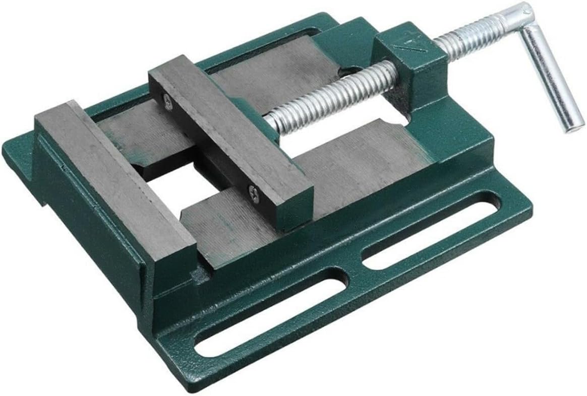 Drill Press Vise Swivel Base 4 Inch Cast Iron Table Vise for Woodworking and Drilling Heavy Duty Bench Clamp for Milling Machines