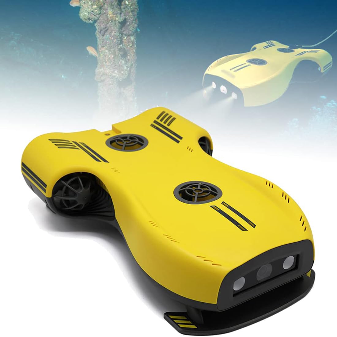 Underwater Drone, Underwater Rov Robot with 4K UHD Camera, Omni-Directional Movement & Posture Lock, RC Submarine Robot Toy,Real-time App Remote Control, Dive To 330ft