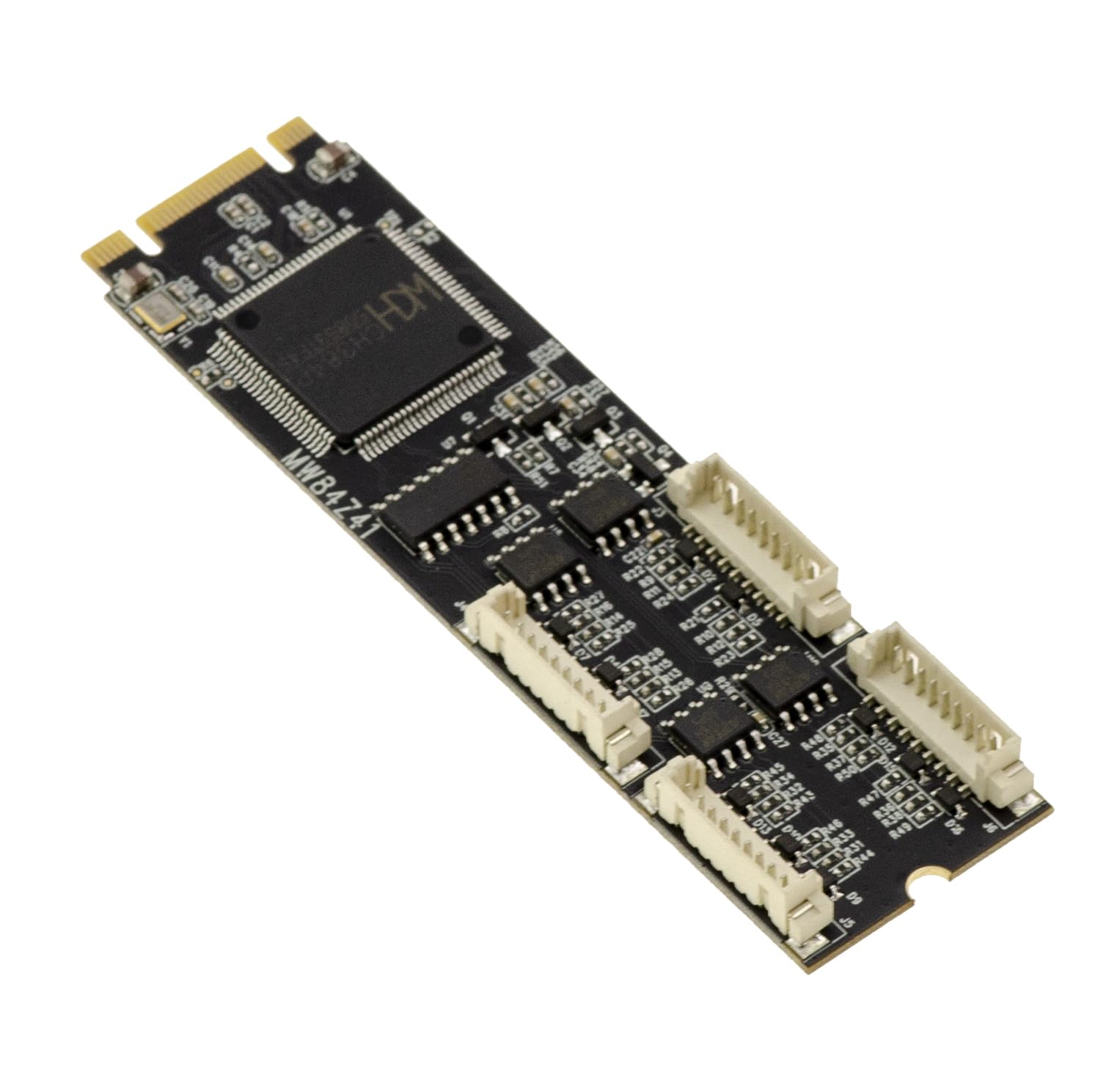 KALEA-INFORMATIQUE Tarjeta M.2 B+M Key a 4 Puertos Serie COM RS422/RS485 con Montaje DB9 o cableado, con chipset WCH384. Controlador M.2 PCIe a RS-422/RS-485