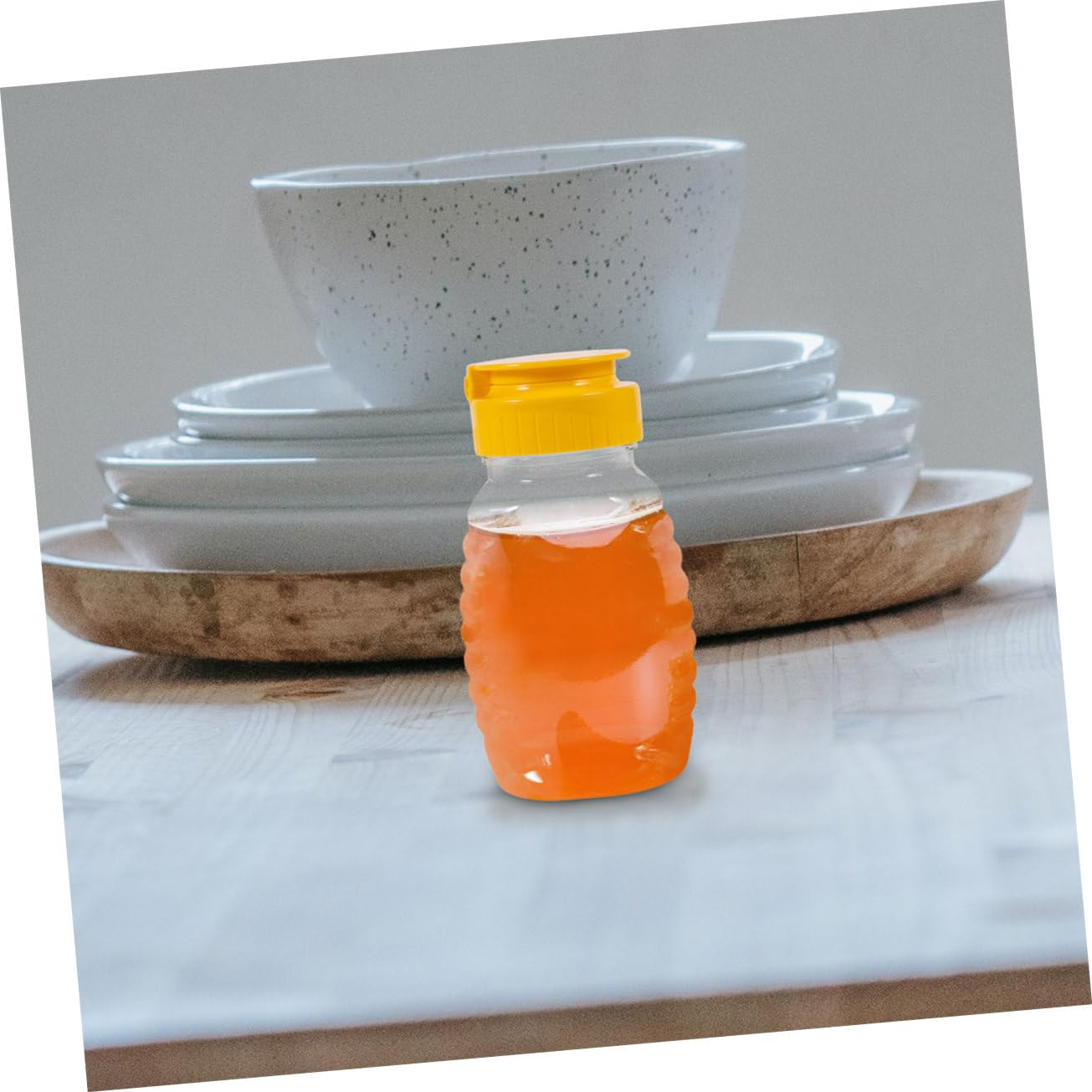 Abaodam 4 Stück Honigflaschen Aus Kunststoff 110 Ml Auslaufsicher Quetschbar Für Präzise Dosierung Transparent Für Küche Picknick Und Reisen