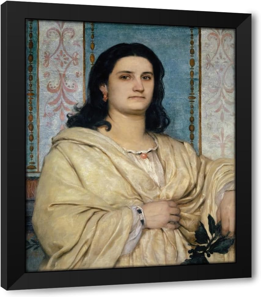 ArtDirect Portrait Of Angela Böcklin As A Muse (1863) Custom Framed Art Print Giclee Print or Canvas Options with Various Sizes and Customization by Arnold Böcklin