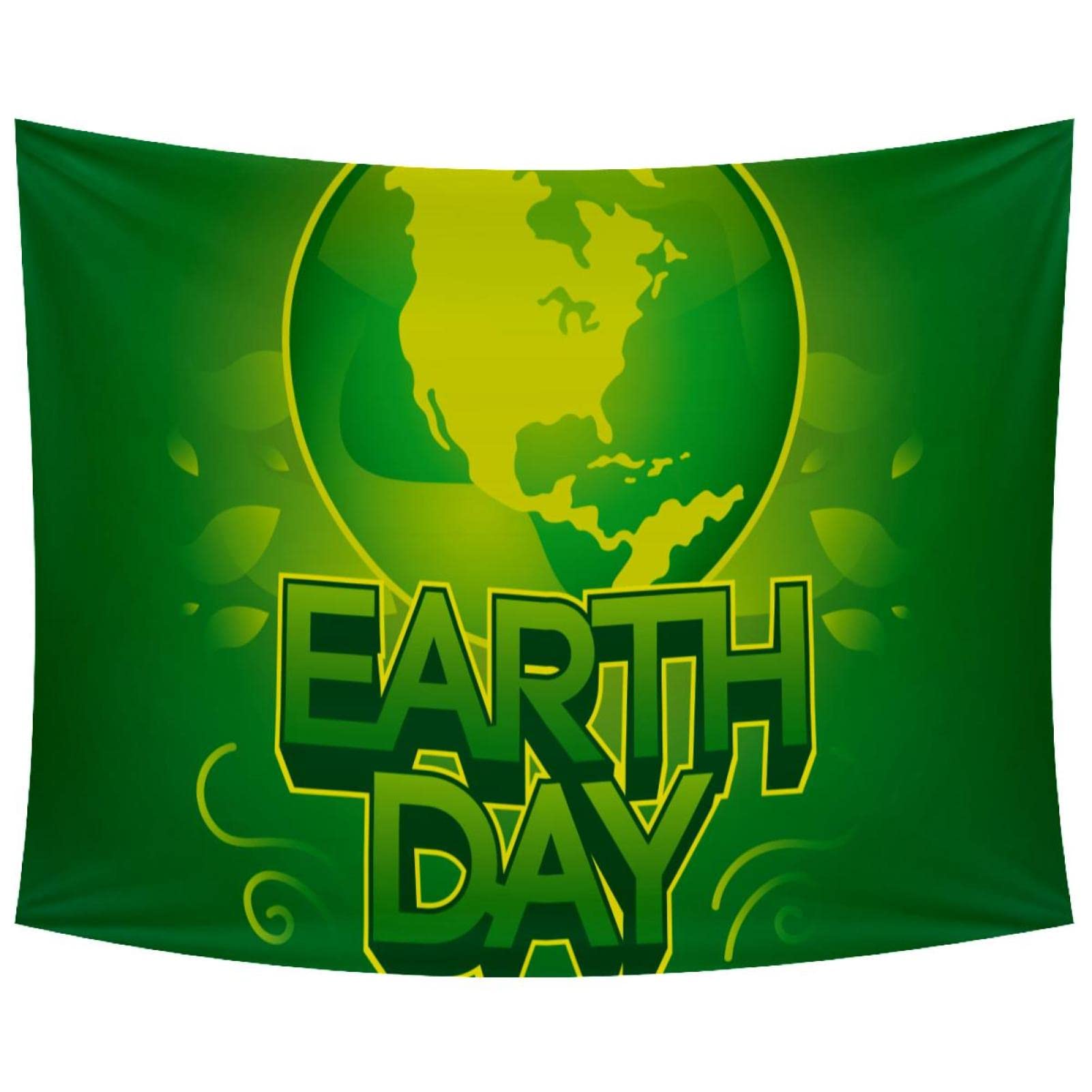 Eart Day Go Green Tapestry Wall Hanging, Aesthetic Bedroom Decor,Suitable for Bedroom Home Dorm