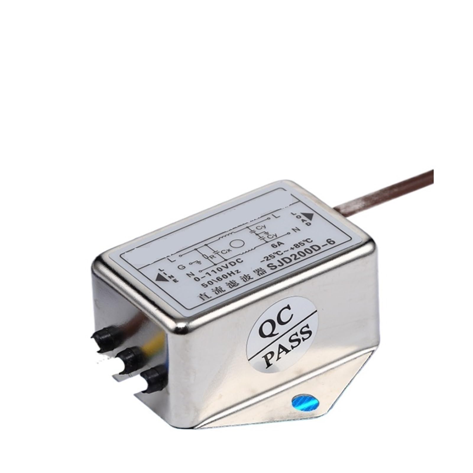 Power Filter DC 12V Anti-Interference 220v AC Audio Inverter servo Three-Phase 380v(75A Screw 0 250V SJD610 Filter Secondary)