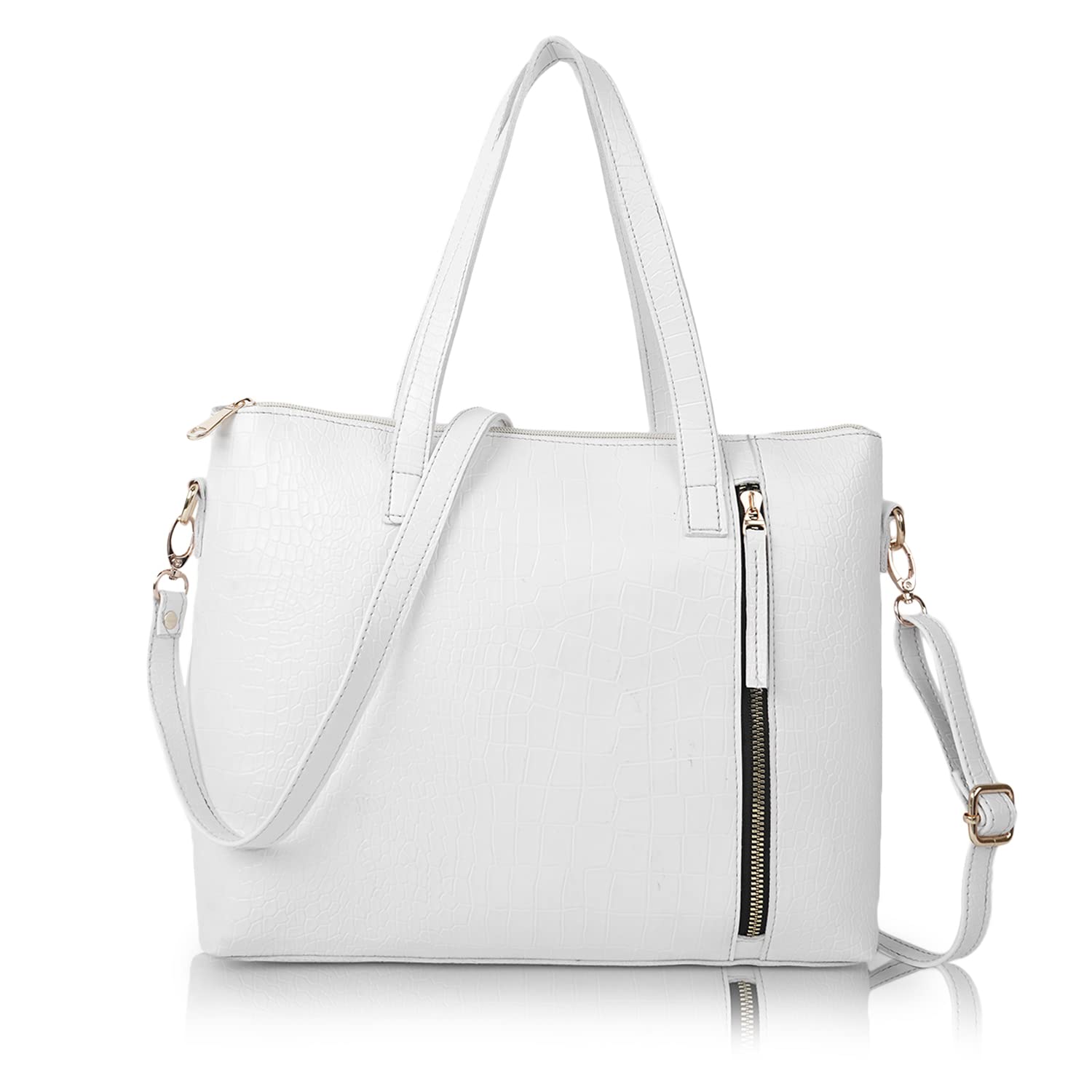 FargoHandcrafted Women's Handbag For Office and College (White_D-18_Handbag)