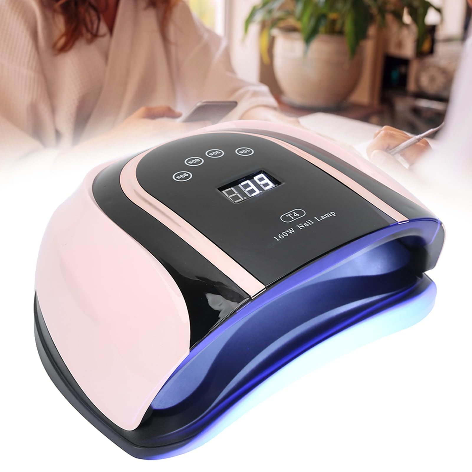 Lámpara de secado de gel de uñas, luz LED de 160 W para uñas para artista de uñas, uso de diseño de uñas para amantes del arte de uñas, bricolaje(European regulations)