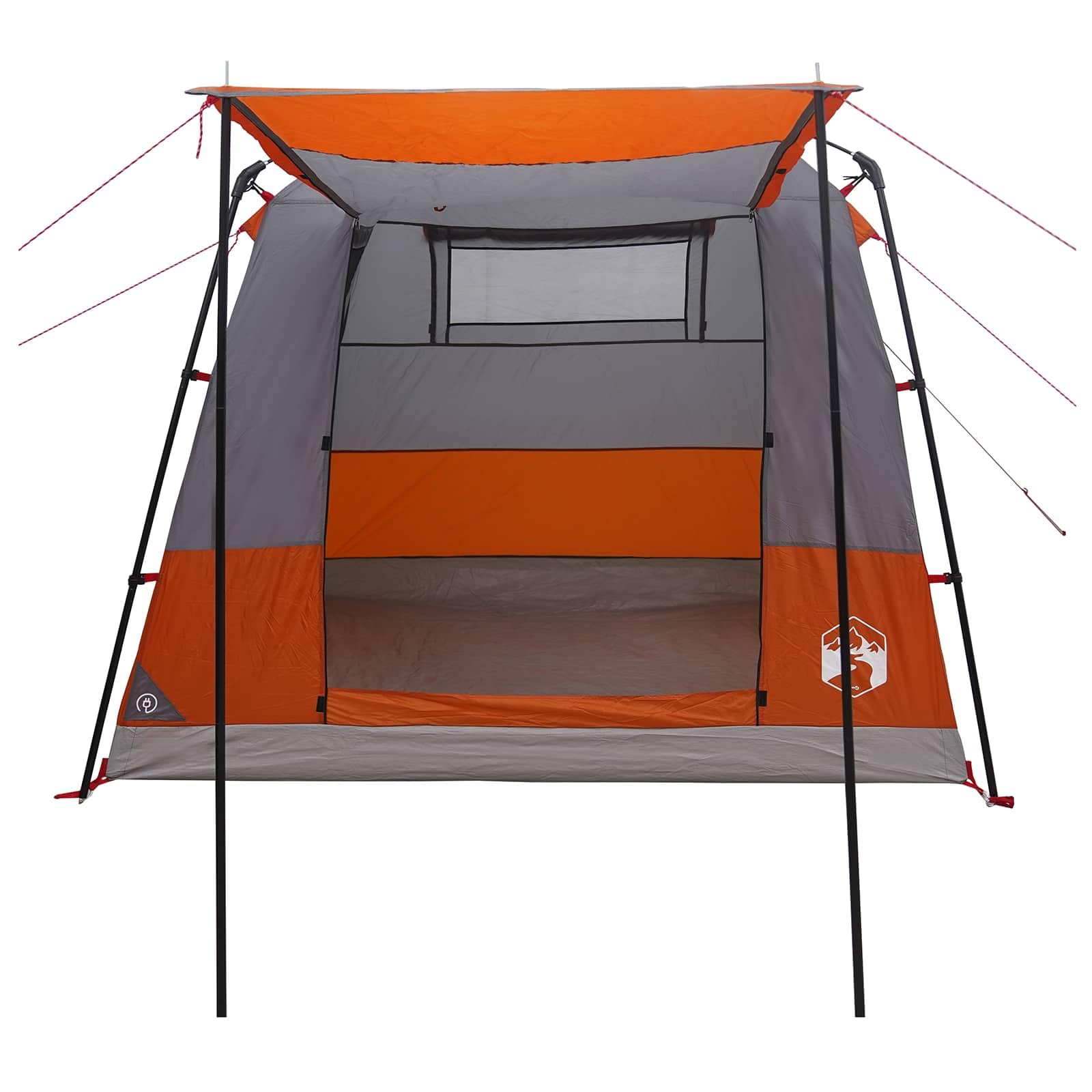 Tenda Party 4 Persona Grigio e Arancione 210x210x190 cm