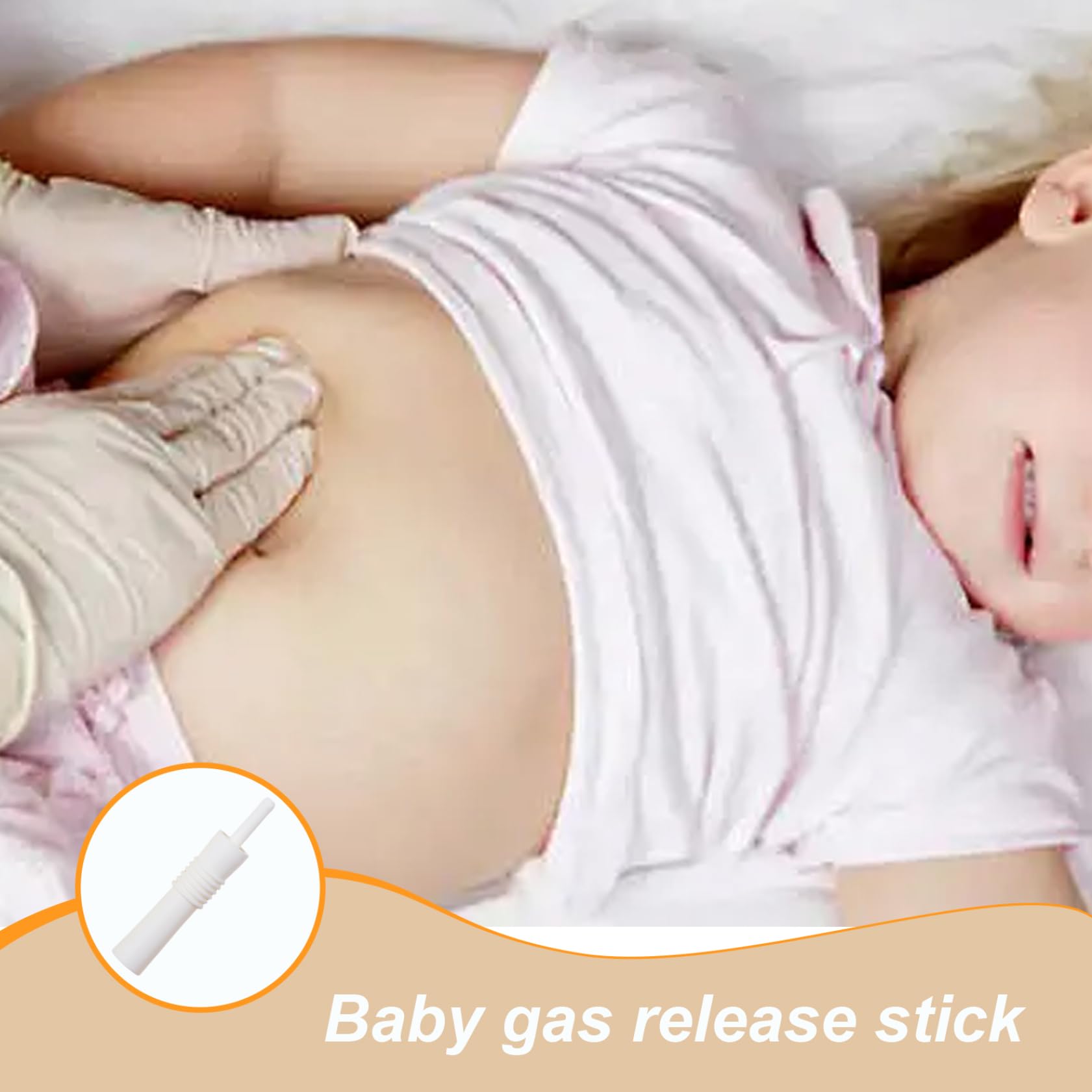 20 piezas alivio de gases para bebés, alivio de cólicos y gases para bebés con agarre antideslizante, tapón antisobreinserción, seguro y eficaz para niños de 0 a 3 años |