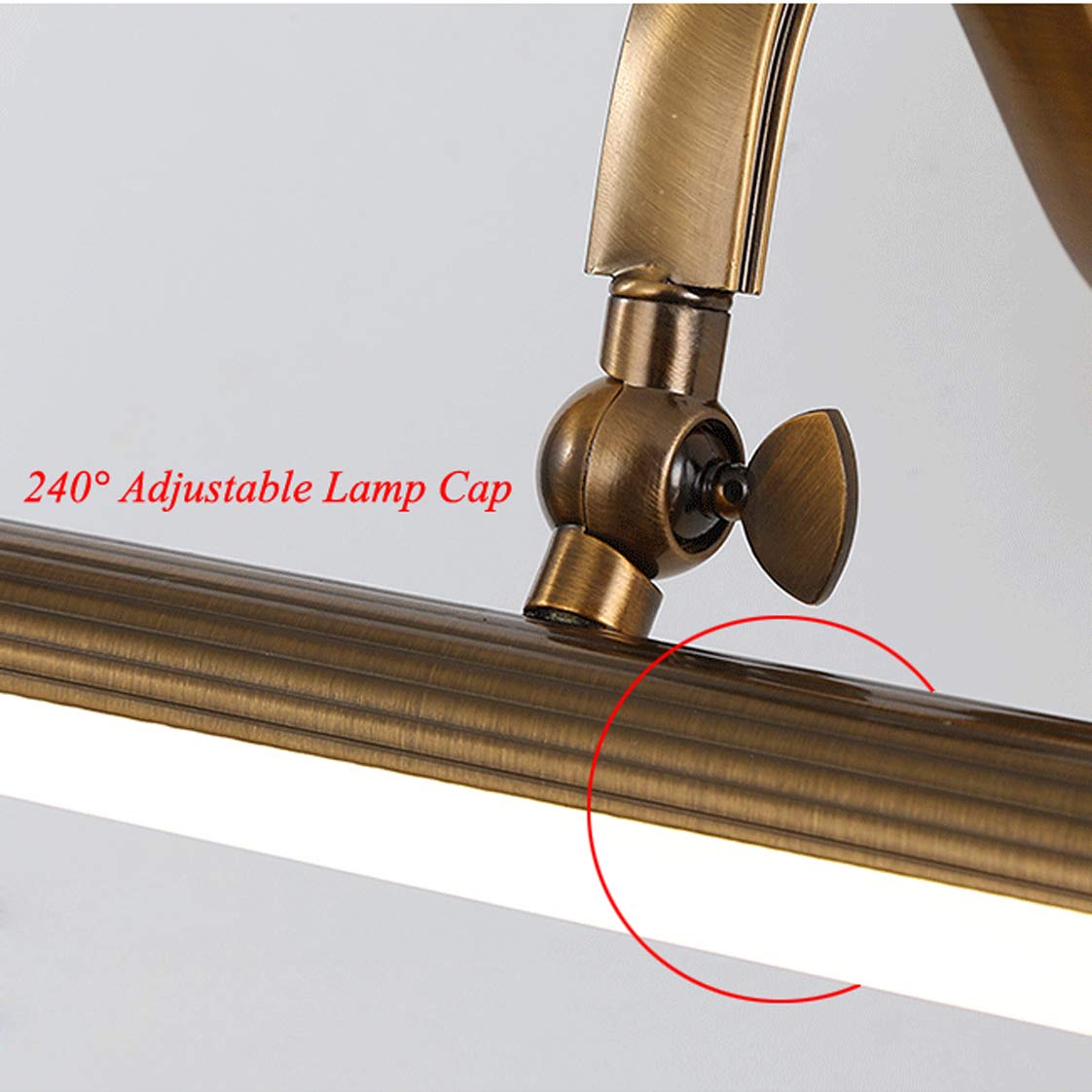 Vintage LED-Badezimmerspiegelleuchte – 4000 K, neutralweiß, wasserdicht, 12 W, 71,5 cm, ideale Beleuchtung zum Baden und Schminken
