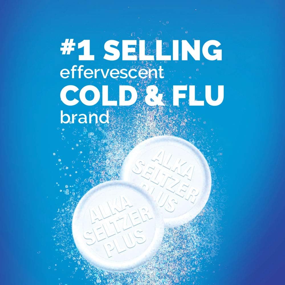 Alka-Seltzer Plus Severe Night Cold PowerFast Fizz Effervescent Tablets 20ct : Health & Household