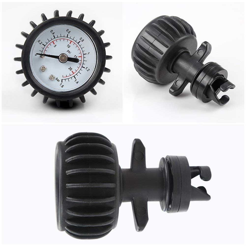 Manomètre pour Bateau, manomètre pour Bateau pneumatique - Accessoire de Bateau - Valve de Test - Prise d'air - Support pour Planche de Surf