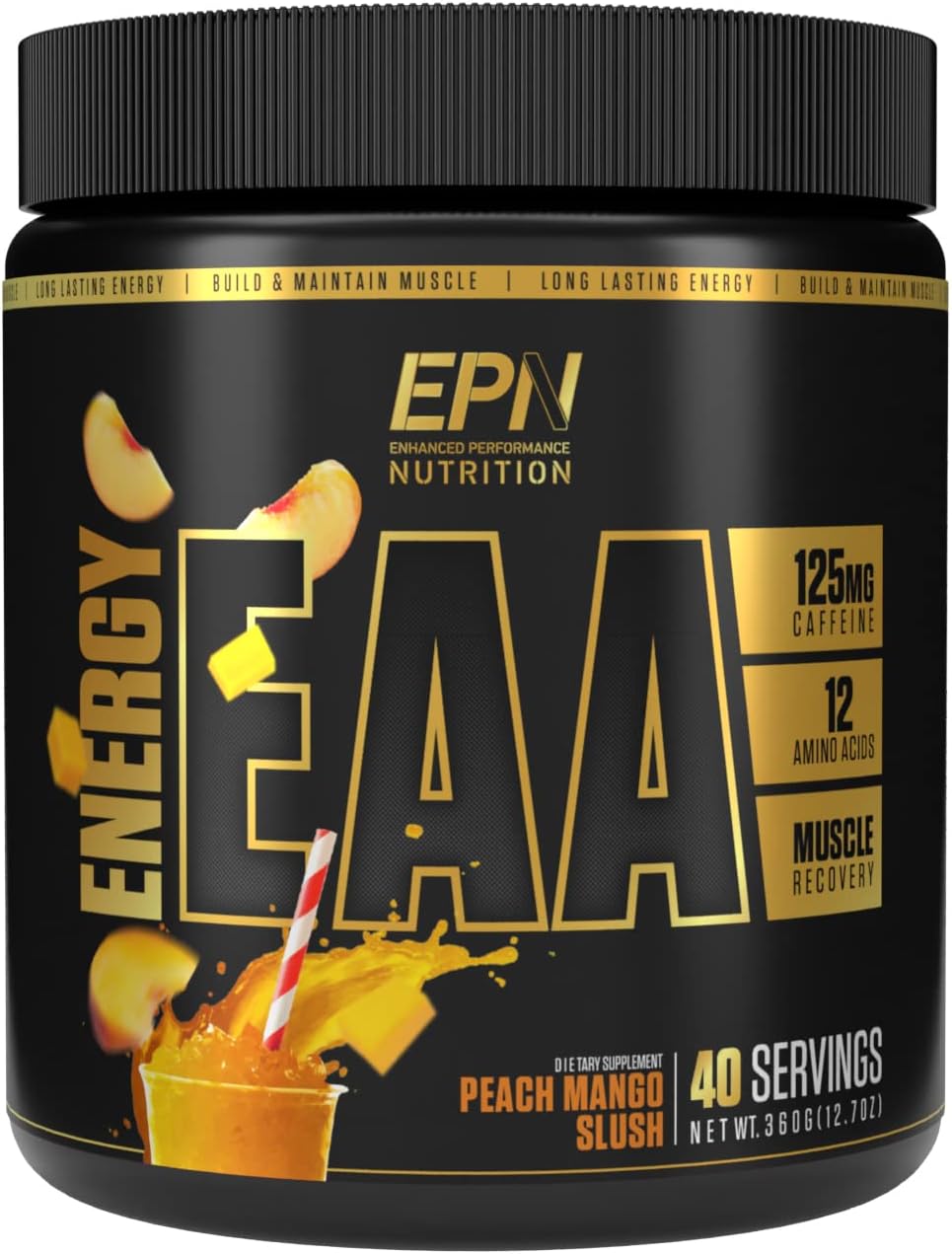 Energy EAA 12 aminoácidos esenciales té verde cafeína y BCAA Pre