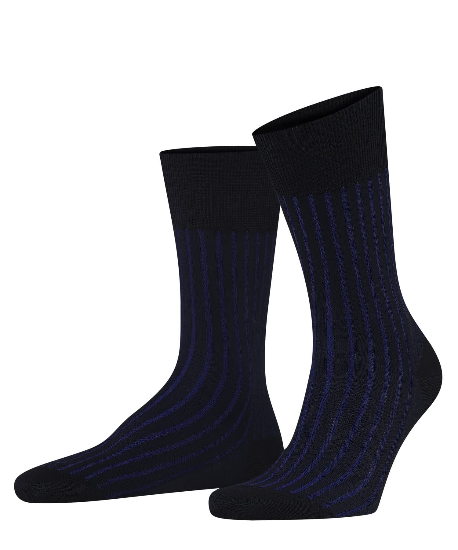 FALKE Men's Shadow M So Cotton Patterned 1 Pair Socks, Blue Lupine 6360, 8.5-9.5