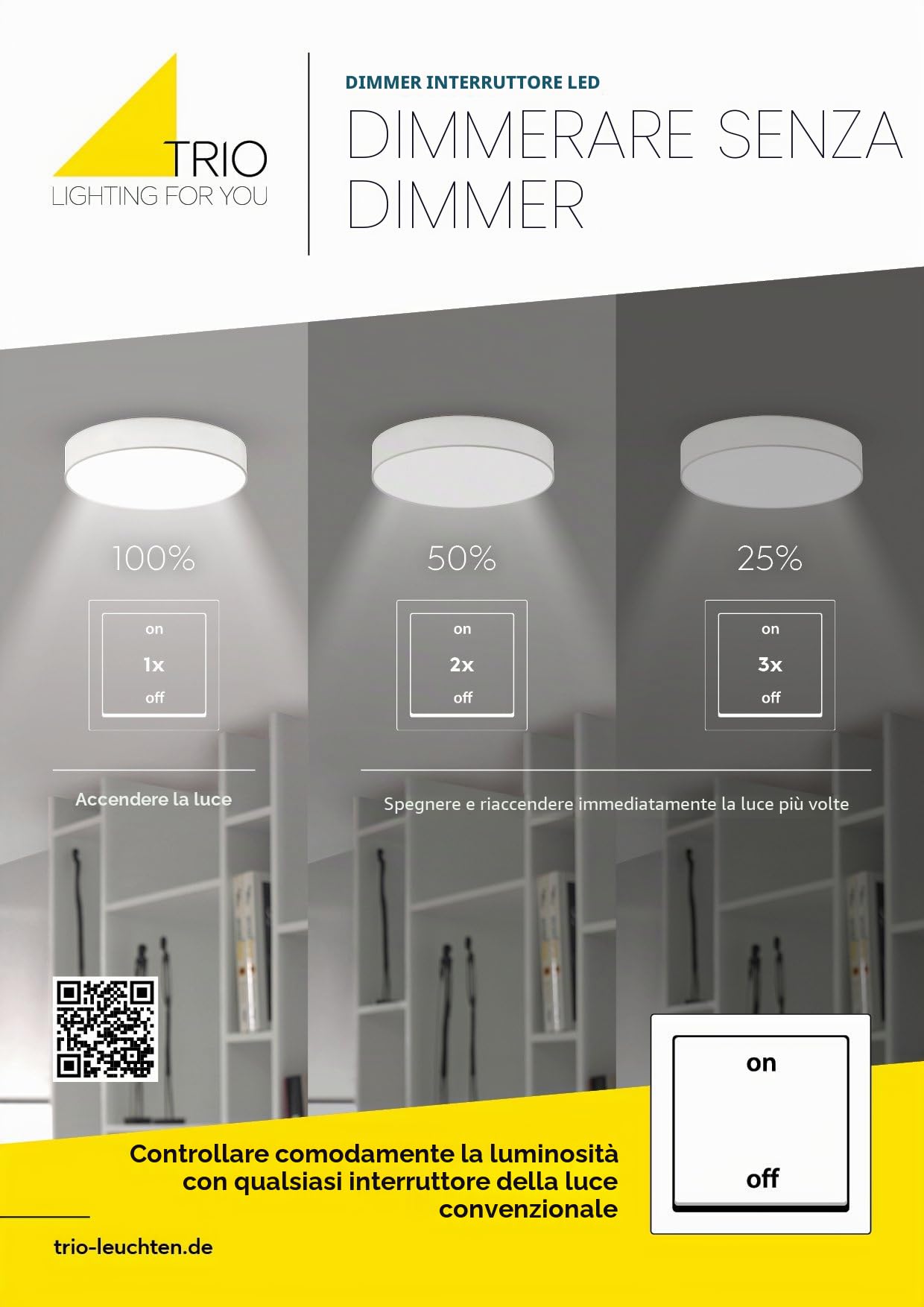 TRIO, Applique, Brad incl. 1 x LED,SMD,13,5 Watt,3000K,1500 Lm. Finitura: Legno naturale, color legno L:37,0cm, A:11,0cm, P:11,0cm Luce su e giù,Dimmerabile tramite interrutto,