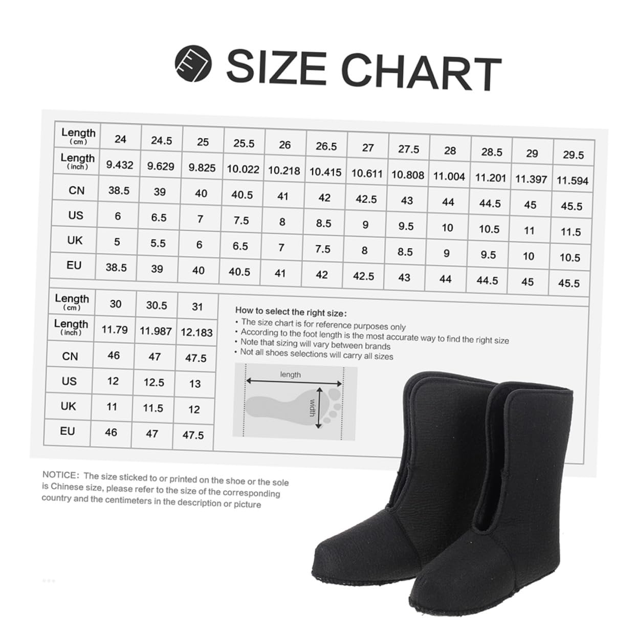 ifundom 2 Paires Neige pour Homme Semelles Isolantes Amovibles Semelles Thermiques Chaussettes Chaudes Antidérapantes Doublures de Remplacement pour Randonnée Hivernale