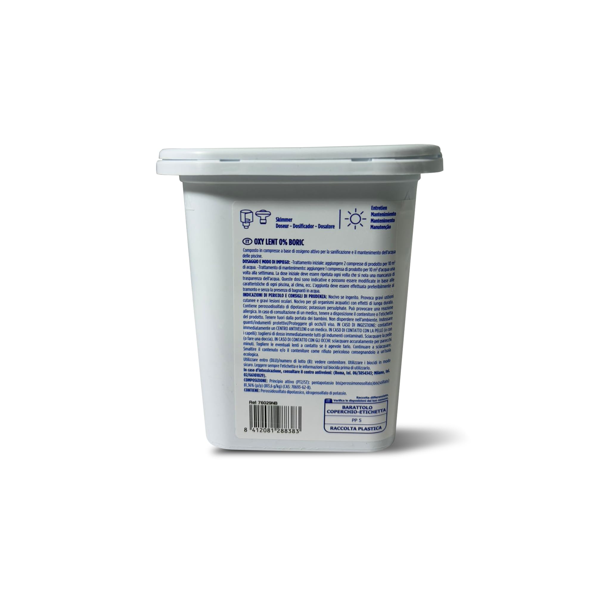 Gre 76029NB - Oxy Lent, Zéro Boric, Comprimés d'oxygène Actif 20 g - 1,2 kg