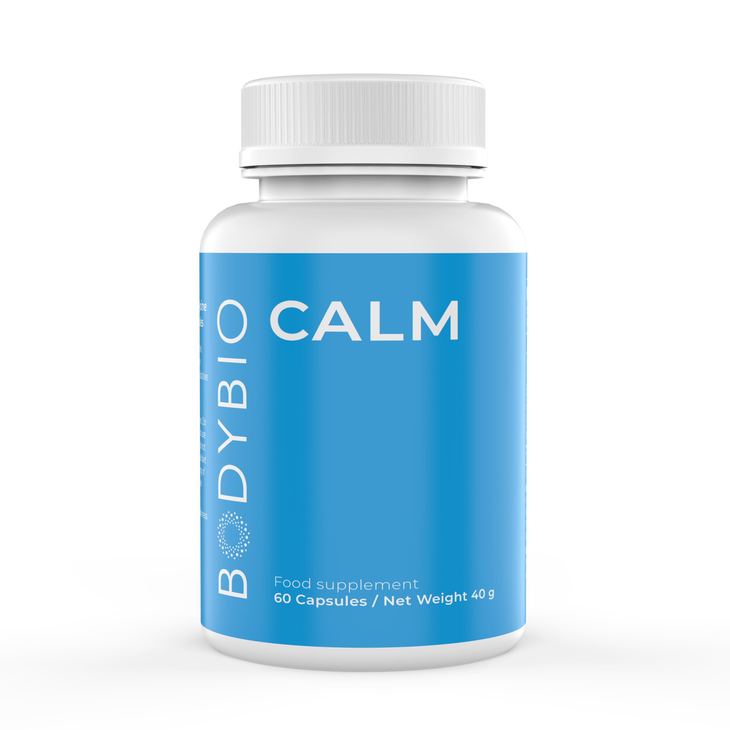 BodyBio Calm - Rhodiola Rosea, Glycine & Phosphatidylsérine - Gestion du Stress Sans Somnolence - Relaxation & Concentration - Formule Naturelle Végane & Sans Gluten - 60 Gélules