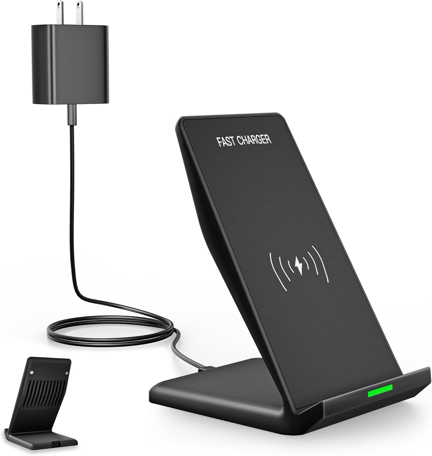 Fast Wireless Charger for Samsung, 15W Wireless Charging Stand Desk Phone Charger Stand with PD 20W USB C Plug Adapter for Samsung Galaxy S24 Ultra S24+ S23 S22 S21 S20, Pixel 8 7 Pro, iPhone 17 16 15