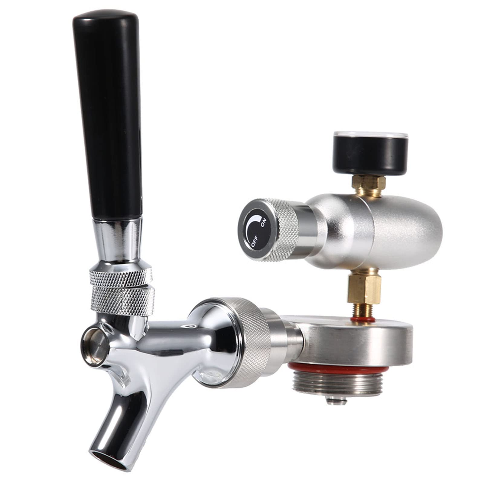 Stainless Steel Beer Spear Tap Dispenser Kit for 2L/3.6L/4L Mini Keg Growler with Premium Sealing, Quick Connection