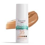 Eucerin Sun Tinted Sensitive Mineral Face Sunscreen Lotion SPF 35, Non-Comedogenic Mineral Sunscreen with Gentle Zinc Oxide Protection for Sensitive Skin, 1.7 Fl Oz Bottle