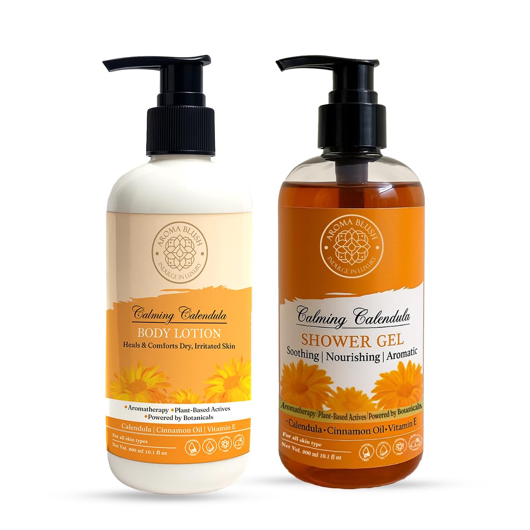 AROMABLUSH Calming Calendula Body lotion & shower gels duo's-image-22