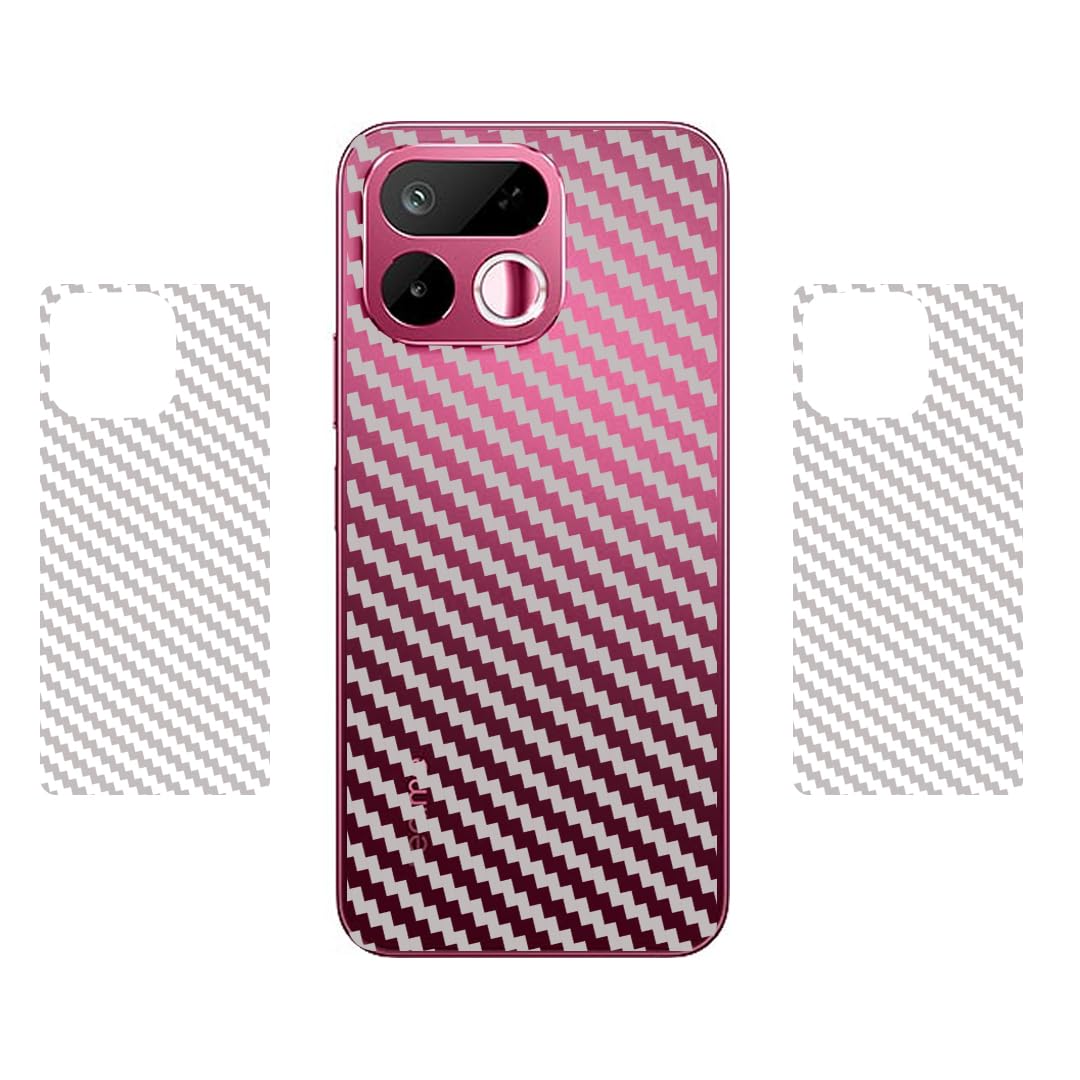 (Pack of 2) Back Lamination Skin Compatible for REALME 16T 5G || 3D Carbon Fiber Ultra-Thin Protective Film (Transparent) with Easy Installation KIT-image-46