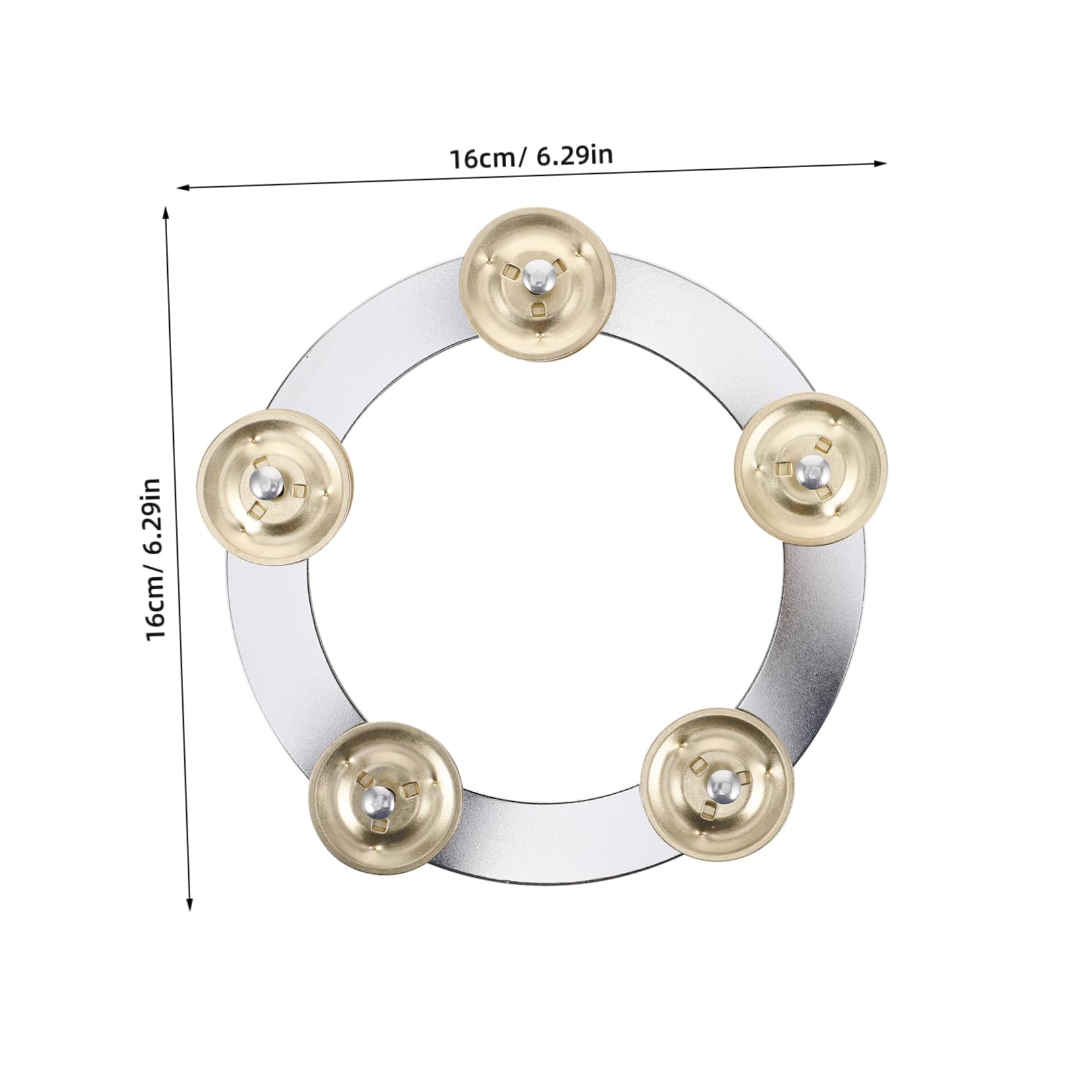 VANZACK Drum Cymbal Tambourine Ring Stainless Steel Ching Ring Percussion Accessory for Enhanced Rhythm Control Easy Installation for Musicians Bands Schools and Churches