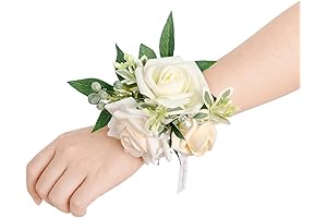 White and Ivory Wrist Corsages: Elegant and Enduring Bridal Accessories