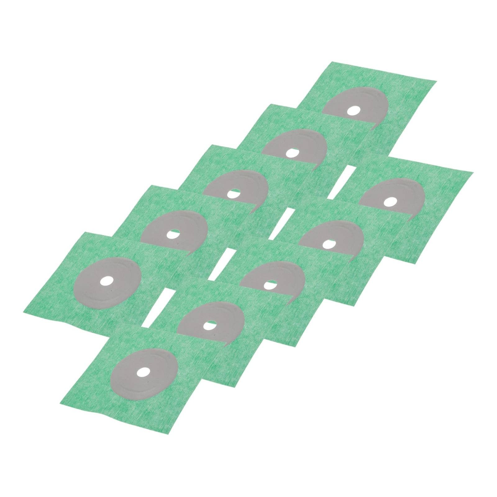 10 Pack 'Hidrotape T' 3/8'' to 1-1/8'' Waterproofing Sleeve - Pipe Seal - Pipe Wrap - Waterproofing Material for Shower/Bathroom/Drain Pipes - Fabric Base with Rubber Polymer Guard