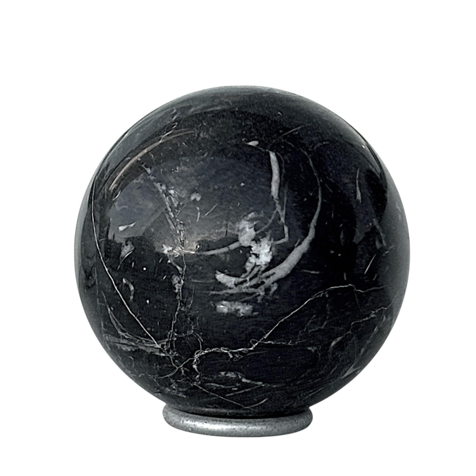 Boule en marbre noir design intérieur : sublimez votre salon avec une déco minérale chic