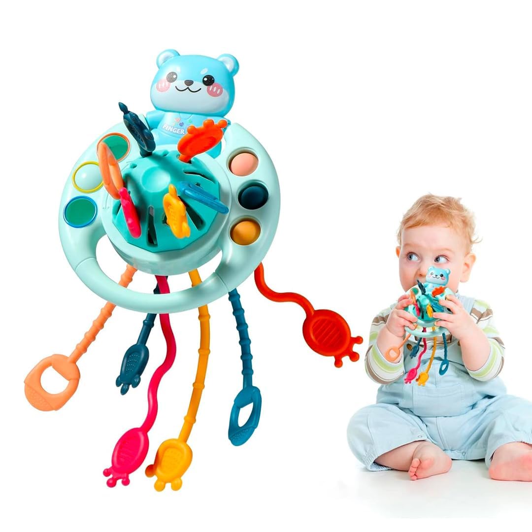 Dangfly Pull String Toy for Babies Teething Strings Sensory Montessori Toys Baby Girl,Travel Toy for 6+Months Boy Food Grade Silicone Fine Motor Skills Toy for Toddlers (Kitten) (B0D9Q6J2V3) Amazon Price History, Amazon Price Tracker