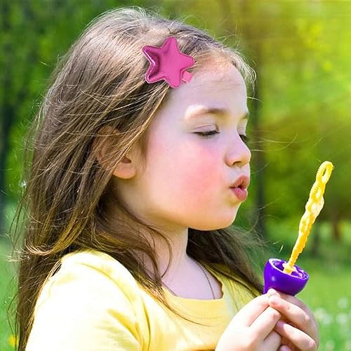 Miniatura 5 de Honbay Pinzas para el pelo de estrella de cuero sintético brillante, horquillas adorables, accesorios para el cabello, 12 unidades