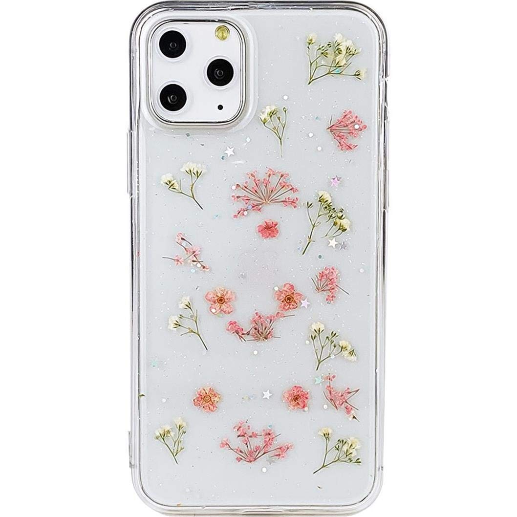Emlivi - Cover per iPhone 11, motivo: fiori secchi per iPhone 11, in silicone, colore: Rosso/Multicolore