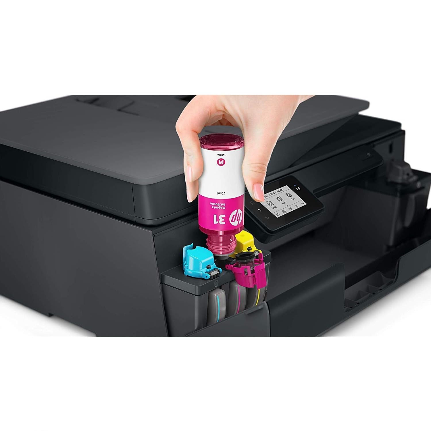 HP Smart Tank Plus 655 AiO Y0F74A, Stampante Multifunzione a Colori, Serbatoio d'Inchiostro ad Alto Volume di Stampa, Fino a 12000 Pagine (Nero) e 8000 Pagine (Colore), Scansione, ADF, Wireless, Nera