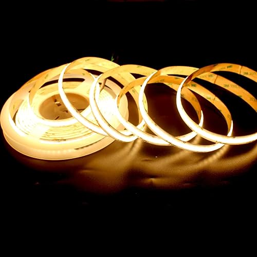 Miniatura 9 de Luz LED COB CCT RGB, 24 V, 5 en 1, 840 LEDsm RGB WW+RGB CW COB, doble temperatura de color blanco 2700K-6500K ajustable, cinta COB RGBW COB para