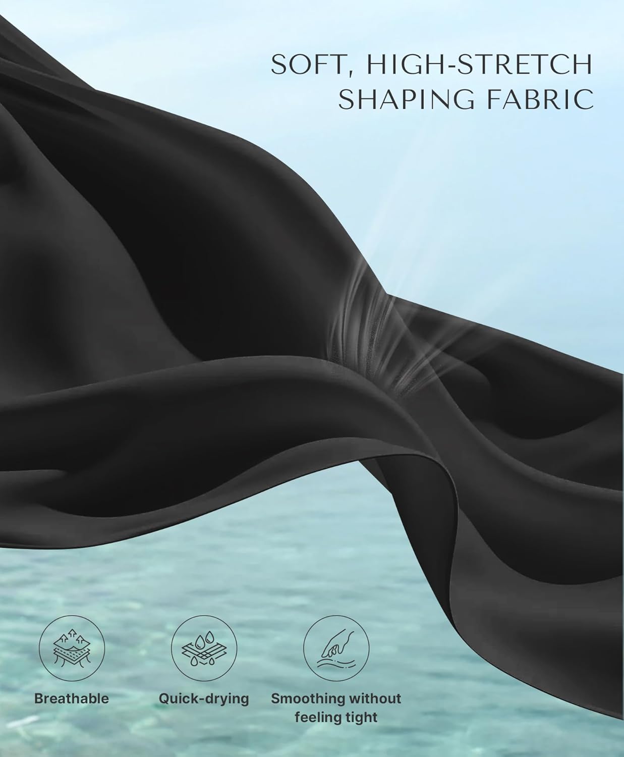 SHAPELLX Womens Swimsuits Tummy Control Bathing Suit Slimming One Piece U-Ring Shapewear Swimwear with Ruched Waist - Image 5