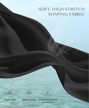 SHAPELLX Tummy Control One Piece Swimsuits for Women Ruched Full Coverage Swimwear U-Ring Swimwear