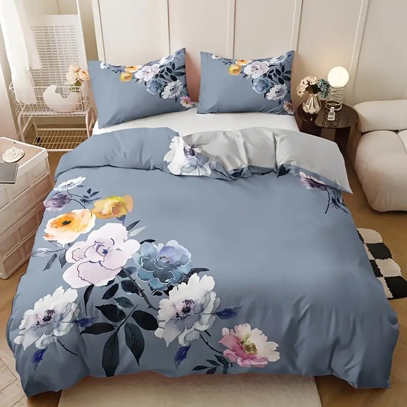 Parure Housse Couette Douce Microfibre Infroissable et Zip