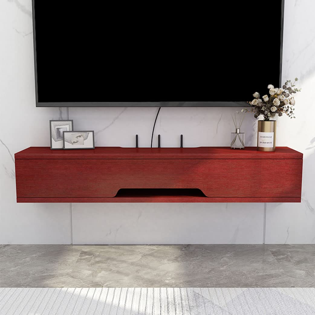 ZBZFGE Console multimédia Murale de 90 cm, Meuble TV Flottant, Centre de Divertissement, Armoire de Rangement élégante pour Salon, composant de Meuble TV Suspendu