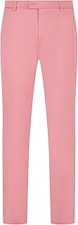 BONN - Pantalones chinos elásticos de algodón de color rosa
