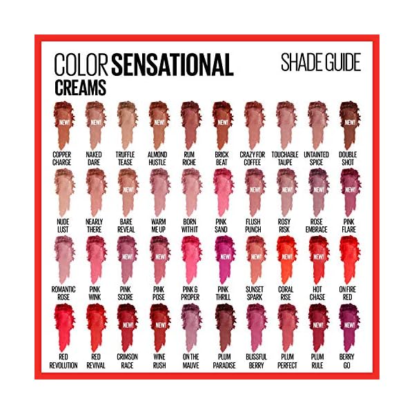 Maybelline-Color-Sensational-Lipstick-Lip-Makeup-Cream-Finish-Hydrating-Lipstick-Nude-Pink-Red-Plum-Lip-Color-Nude-Lust-015-oz-Packaging-May-Vary Maybelline Color Sensational Lipstick, Lip Makeup, Cream Finish, Hydrating Lipstick, Nude Lust, Nude ,1 Count