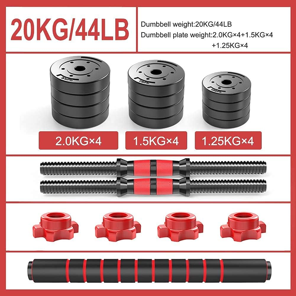 Dumbbells Set 3 in 1 Adjustable Dumbells Weights Set, 22 33 44 55 66lb Dumbell Set Weight, Barbell Weight Set for Indoor Free Weight Training, Exercise Fitness Dumbbells for Men and Women : Sports & Outdoors