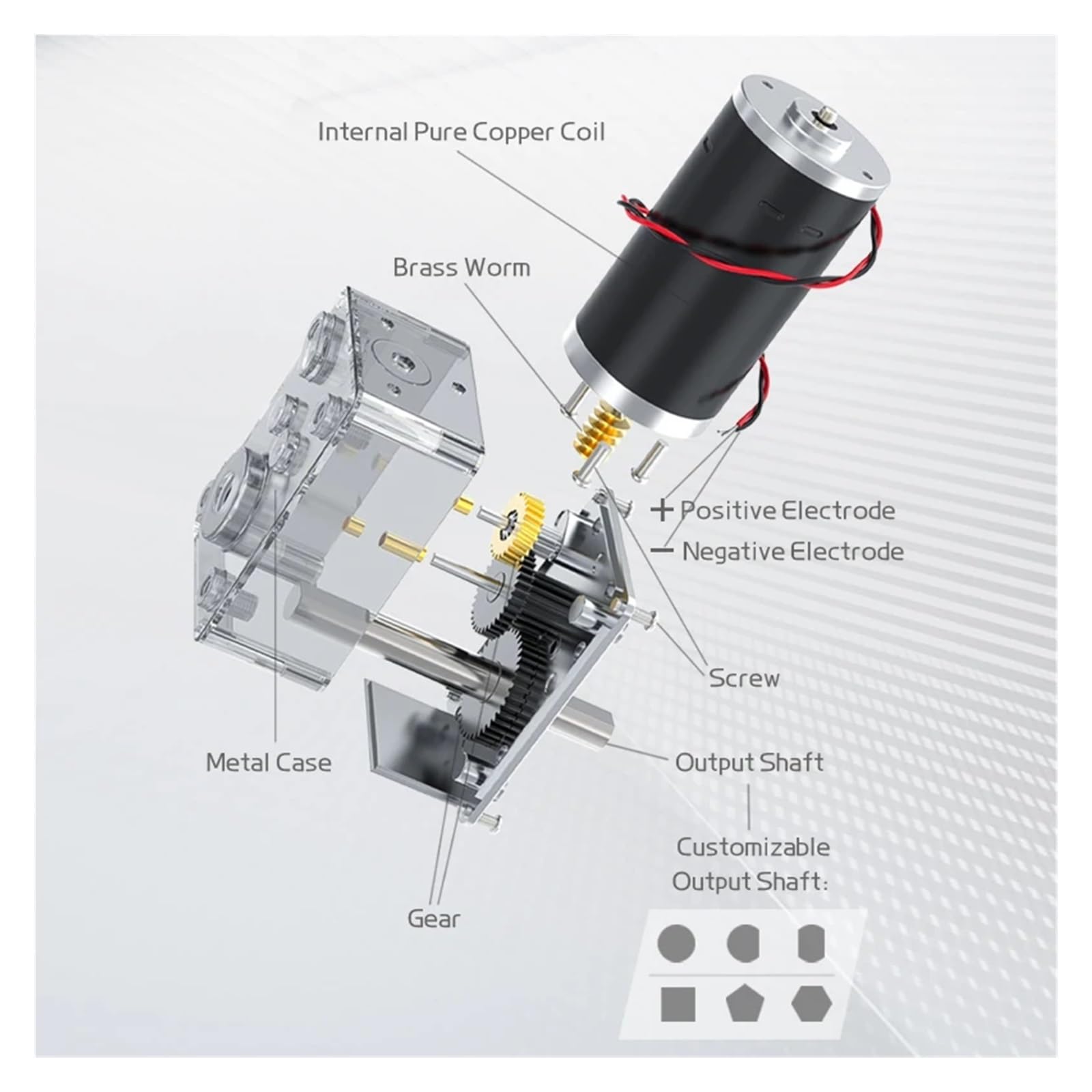 Amazon.com: RWRAPS 5840-31zy DC 12V Volt Gear Motor Double Shaft